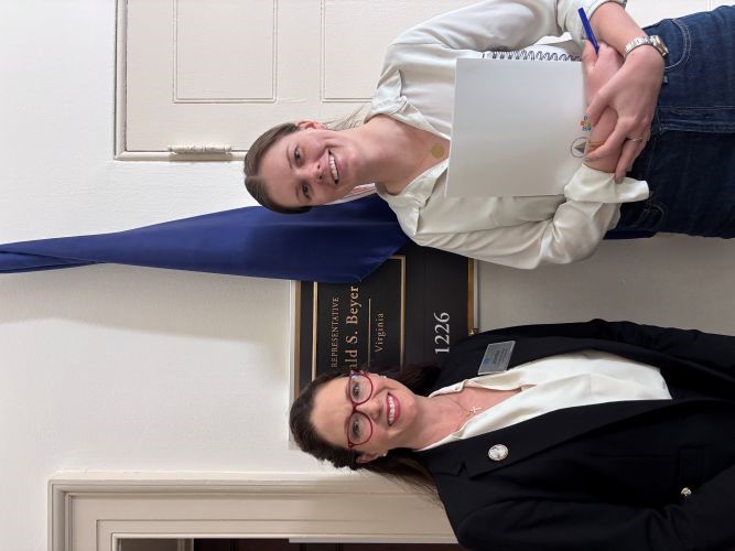 Jennifer Sciubba with Rep Beyer's Staff